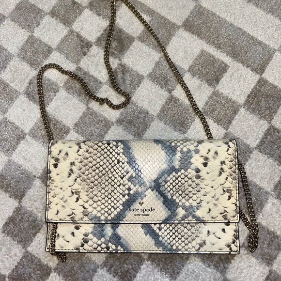 Kate Spade Alligator Reptile Snake Clutch / Crossbody - Picture 2 of 5